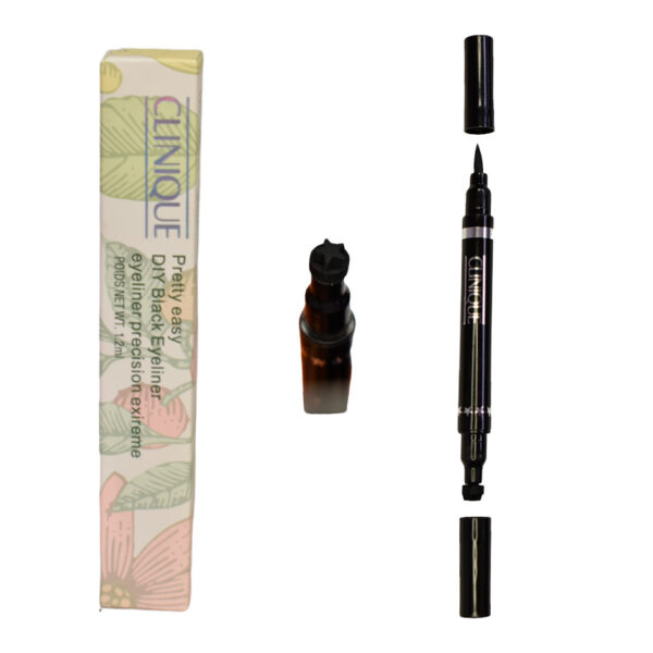 Delineador 2 en 1 Clinique negro caja verde