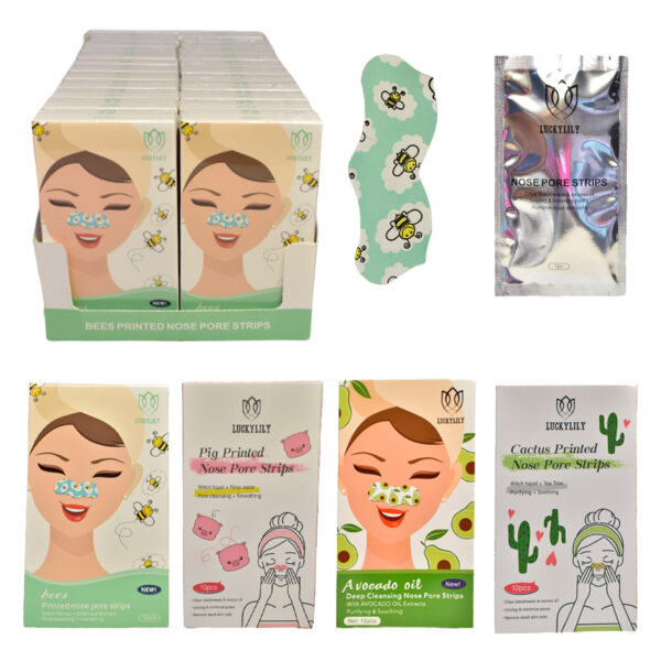 Tiras para poros nasales con extractos naturales Lucky Lily surtido