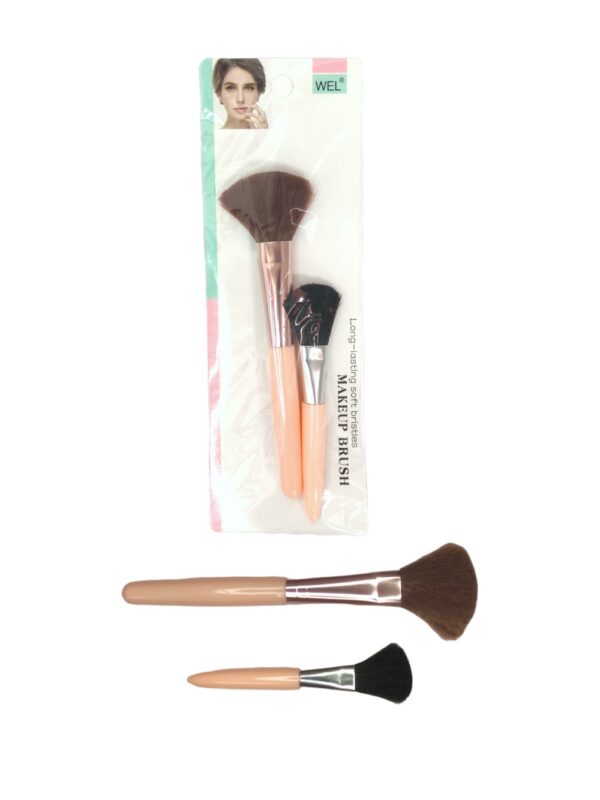 Dúo de brochas para difuminar polvos marca Wel