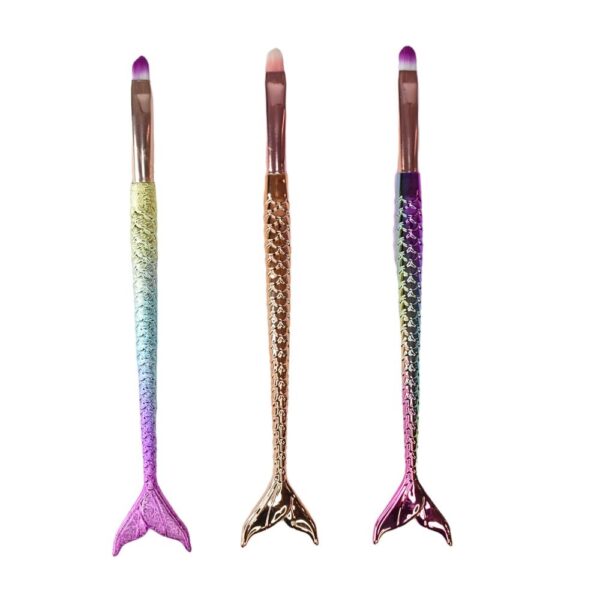 Brocha para labios cola de sirena tornasol