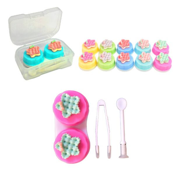Kit para lentes de contacto plástico diseño pastel