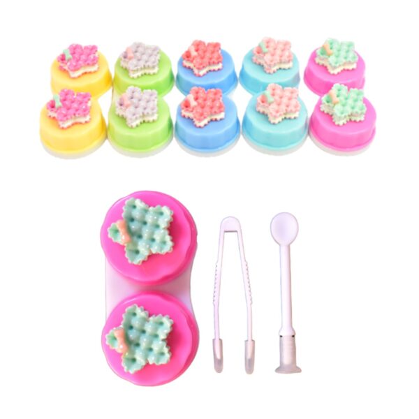 Kit para lentes de contacto plástico diseño pastel - Imagen 2
