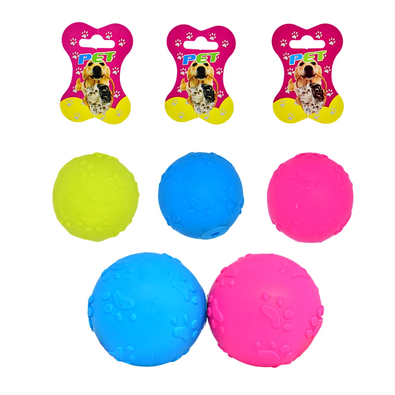 Pelota de caucho sintético para mascota Pet