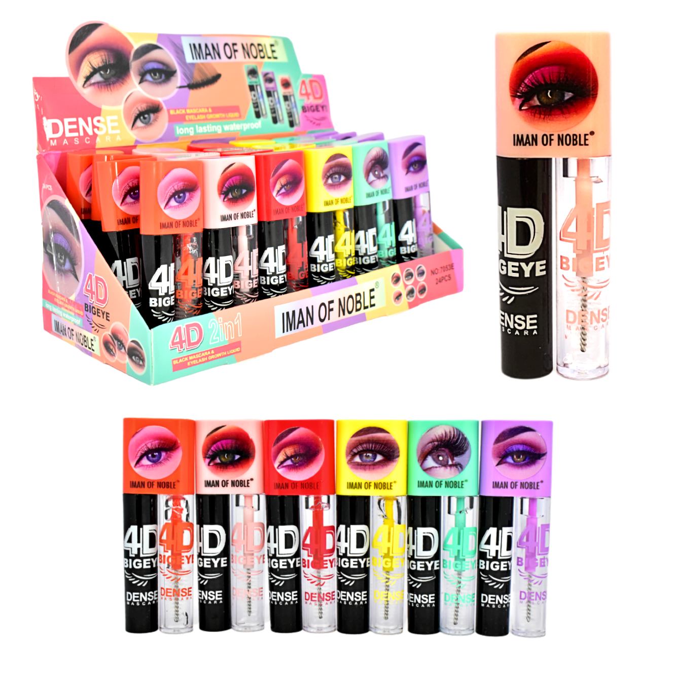 Máscara 4D Dense 2 en 1 negro y transparente Iman of Noble