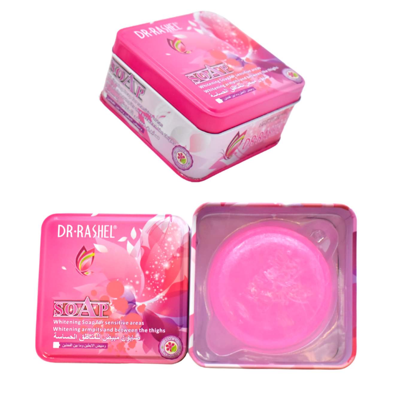 Jabón íntimo blanqueador de axilas y muslos internos caja rosada Dr Rashel