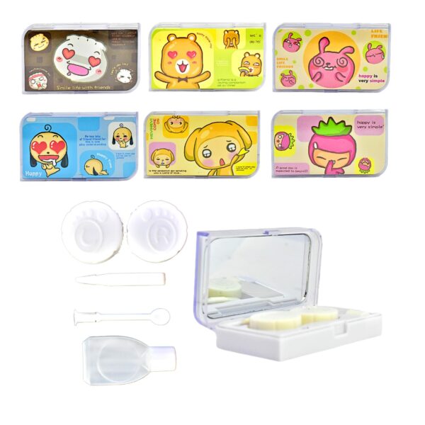 Kit para lentes de contacto en diseño de figuras animadas