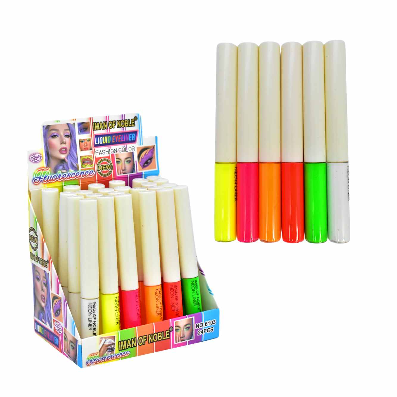 Delineadores lÍquidos fluorecentes Fashion Color Iman Of Noble