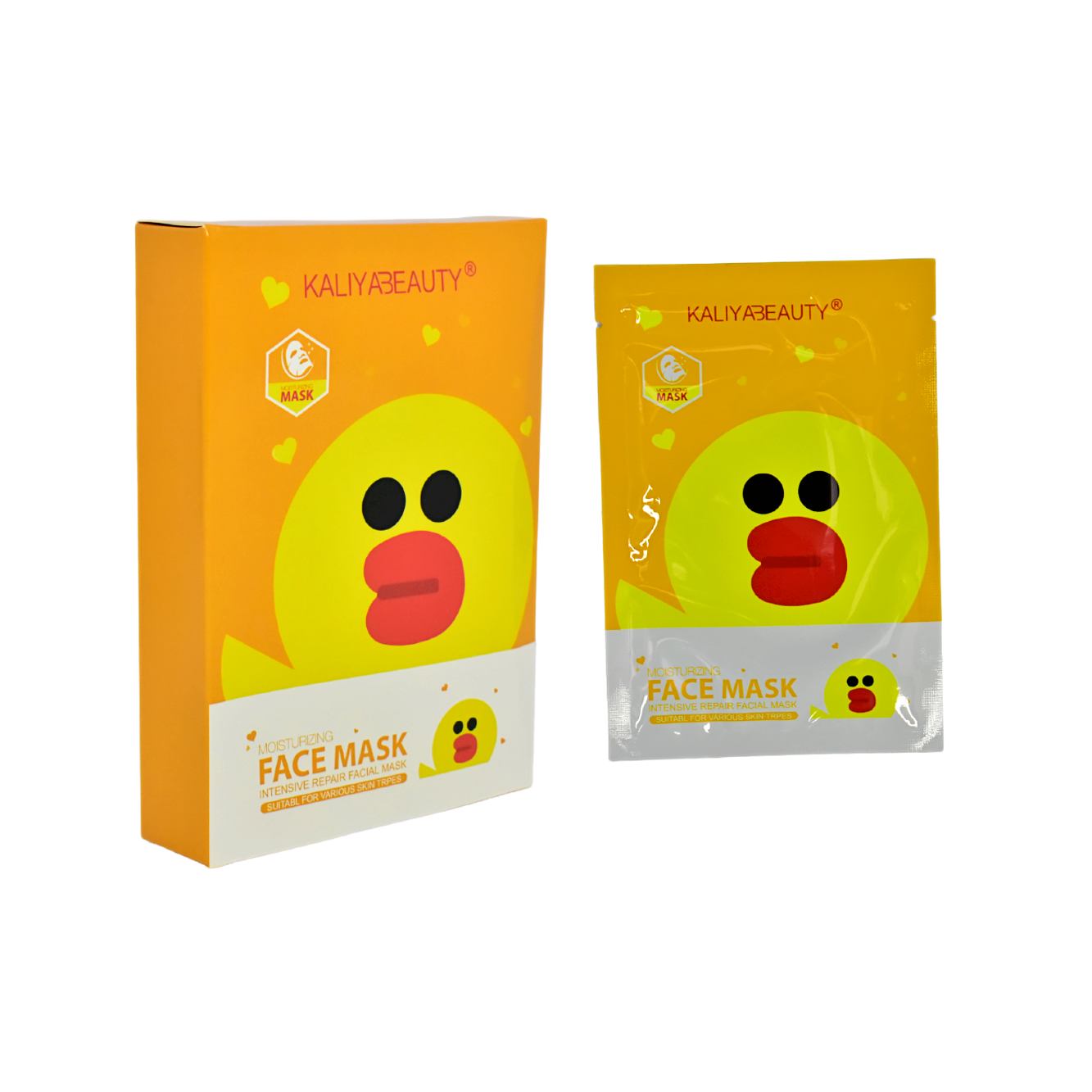 Unidad de mascarilla de pollo animado Kaliyabeauty