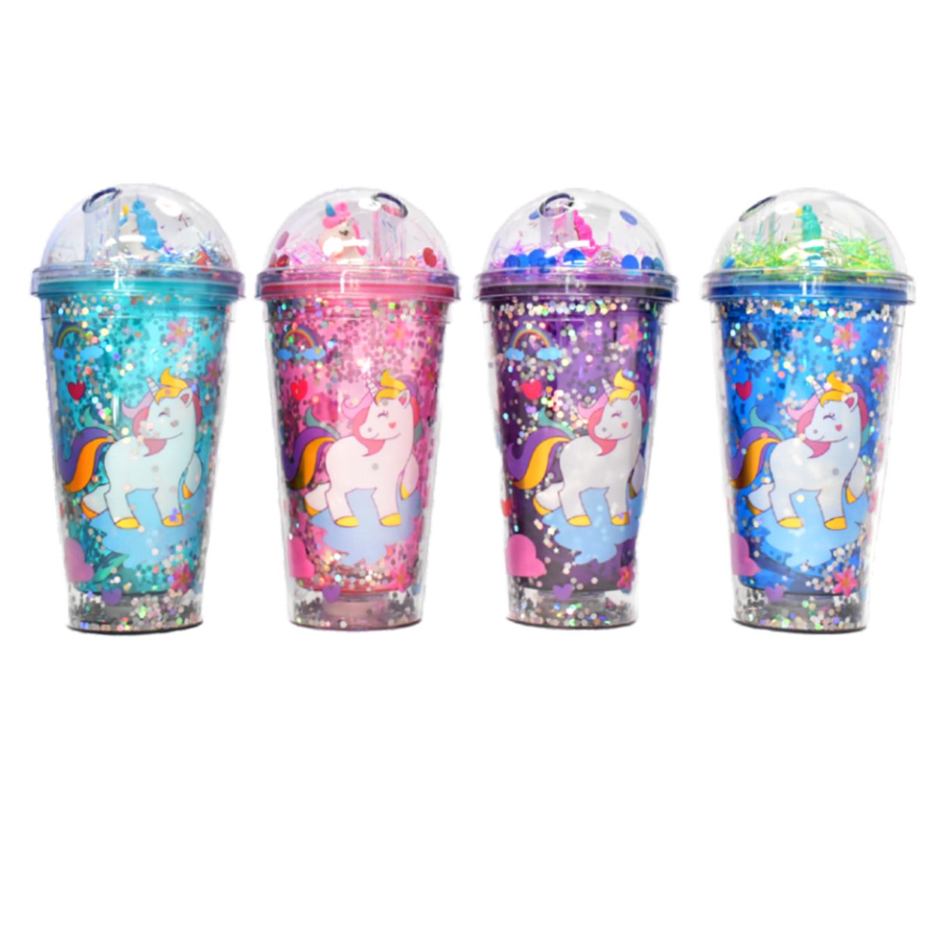 Vaso infantil presentación de unicornio con luces 1/2 litro - Imagen 2