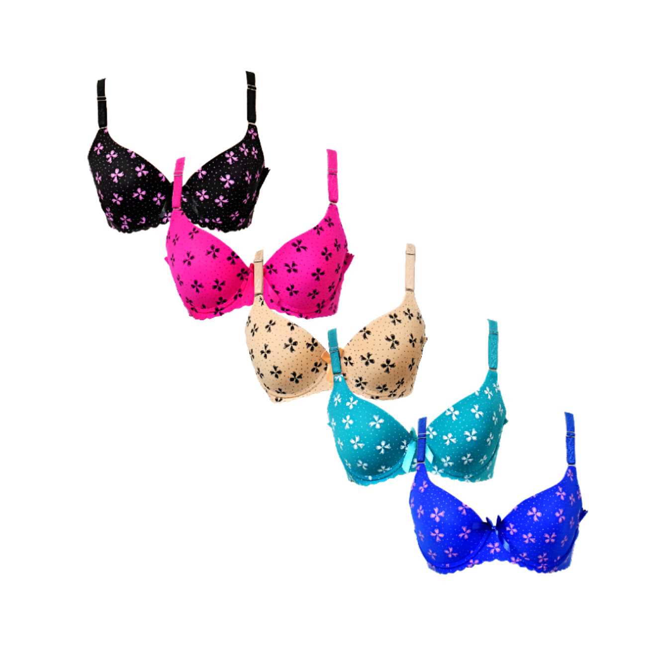 Brasier con estampado de moña y puntos Amsa - Imagen 2