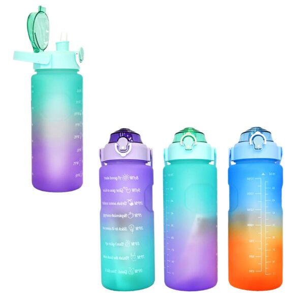 Botella de agua motivacional 1,500ML Xiaowanzi