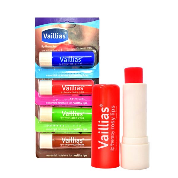 Bálsamo humectante con tono rosa para labios Vaillias