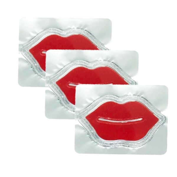 Parche de colágeno para labios empaque plateado