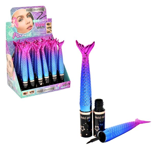 Delineador para ojos color negro cola de sirena Hold Mornig