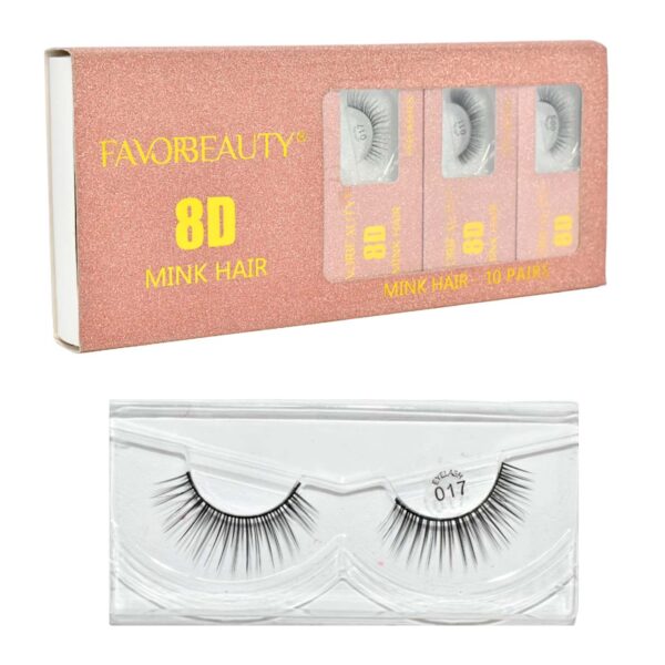 Par de pestañas 8D Mink Hair Favor Beauty