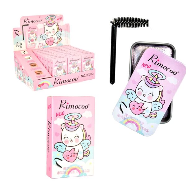 Jabón para cejas presentación unicornio Rimocoo
