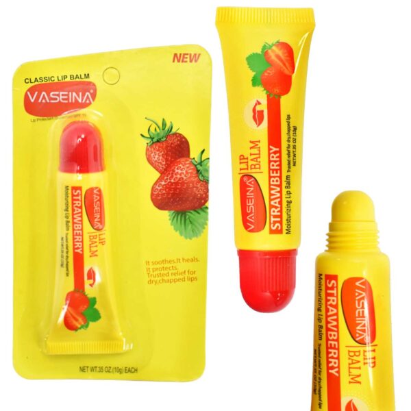 Bálsamo labial líquido de fresa VASEINA 10G