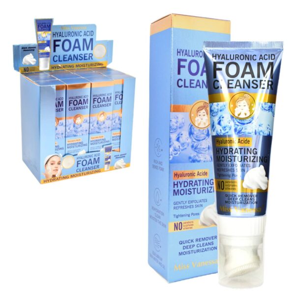 Espuma facial hidratante con ácido hialurónico Miss Vanessa 120g