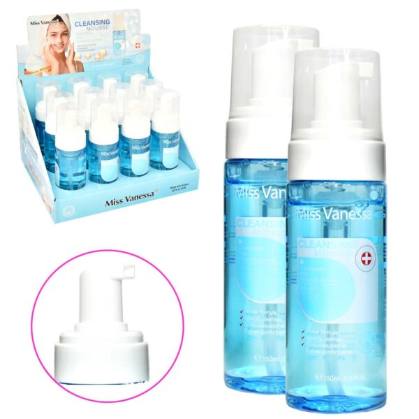 Espuma facial 3 en 1 limpiadora y removedora de maquillaje Miss Vanessa
