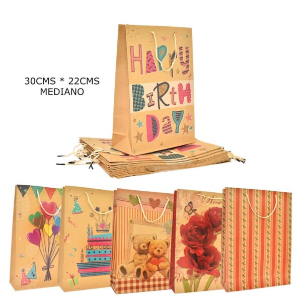 Bolsa craft para regalo mediana 30cms * 22cms