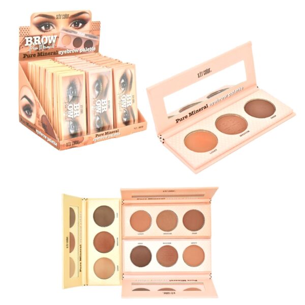 Paleta de sombras para cejas 3 colores s.d.r. color