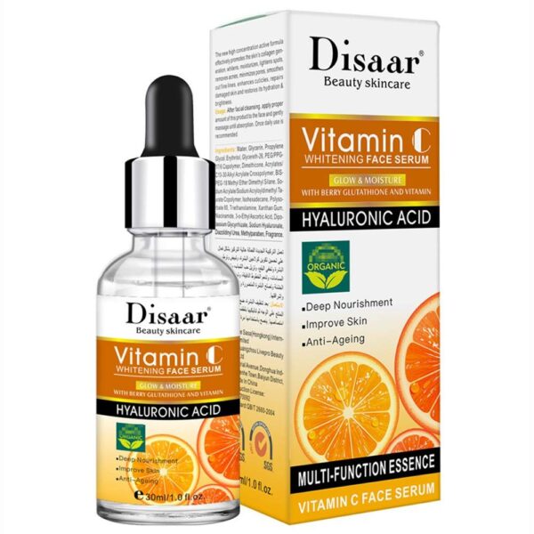 Suero aclarante de vitamina C y acido hialuronico Disaar 30ml