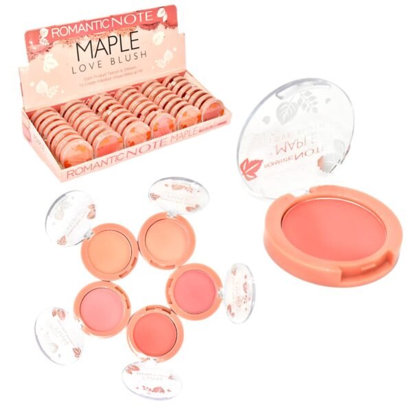 Rubores para rostro presentación redonda Maple love brush Romantic Note