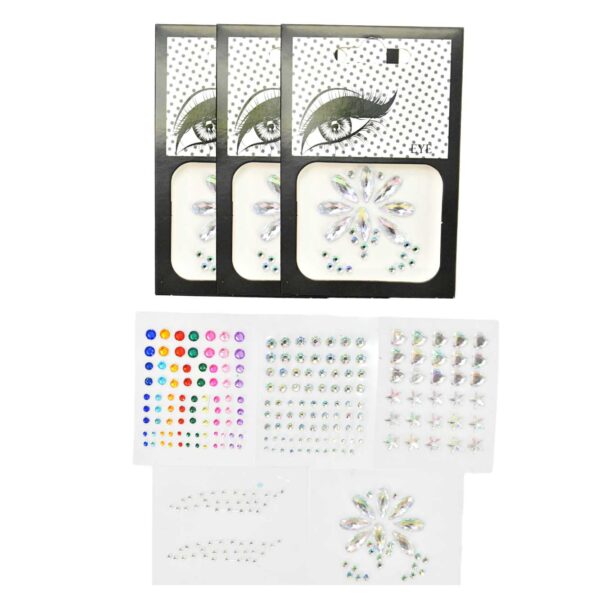 Perlas decorativas para rostro empaque negro con puntos