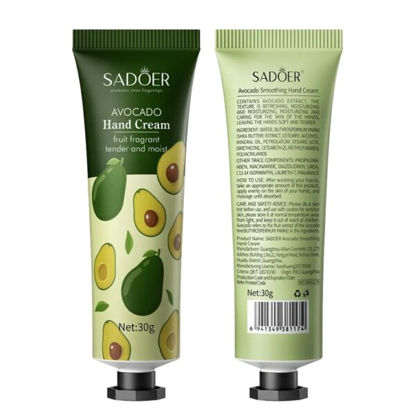 Crema hidratante para manos sadoer de Aguacate 30g