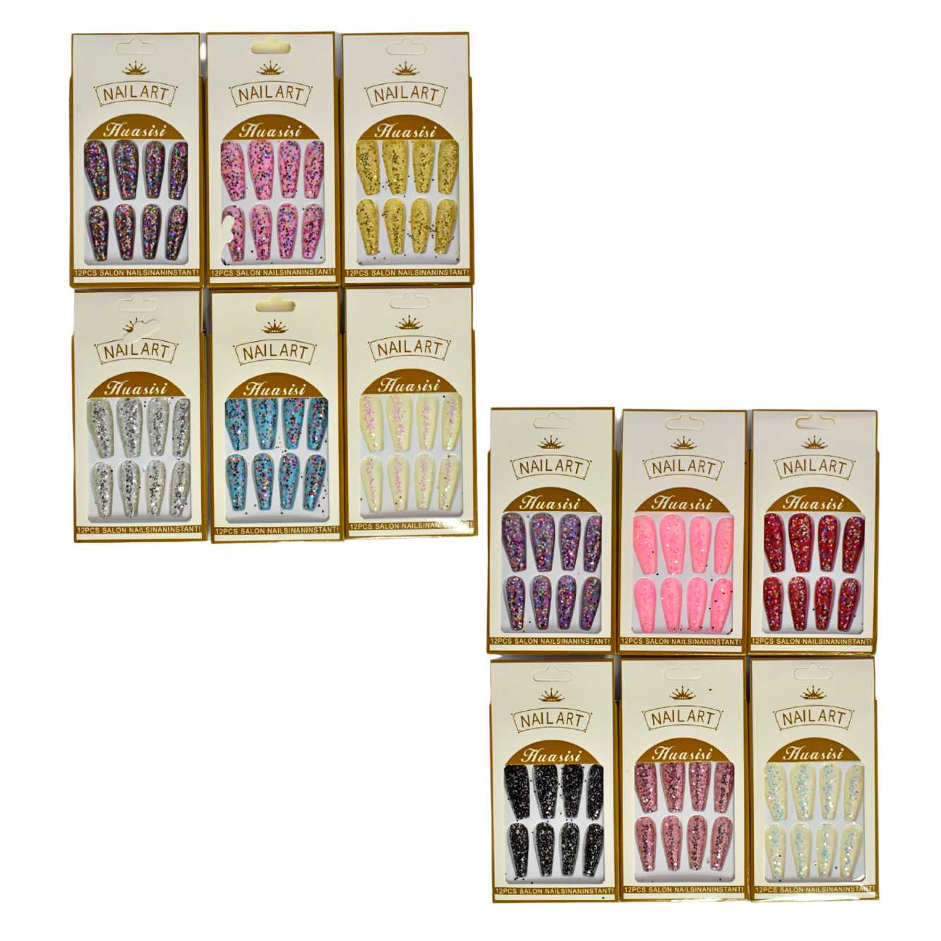 Uñas Press On NAIL ART HUASISI surtidas - Imagen 2