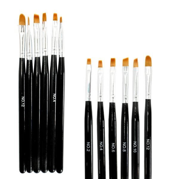 Unidad de pincel para acrilico  de uñas presentacion negro y blanco Surtidos