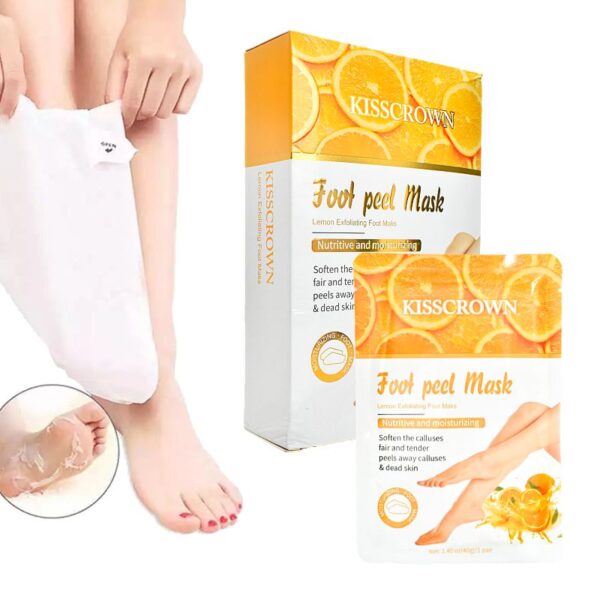 Mascarilla Hidratante Para Pies En Presentacion de Naranja