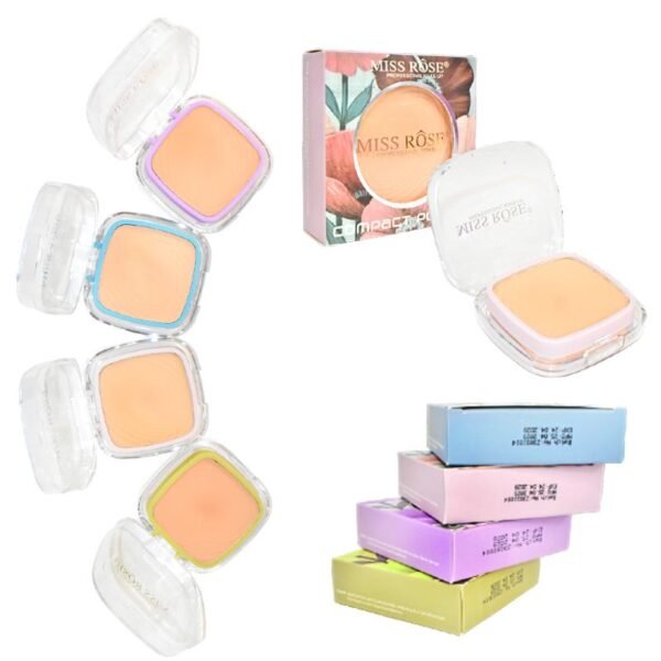 Polvo Compacto Miss Rose Presentacion Colorida Con Flores