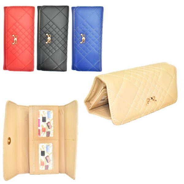 Billetera Rectangular Con Broche