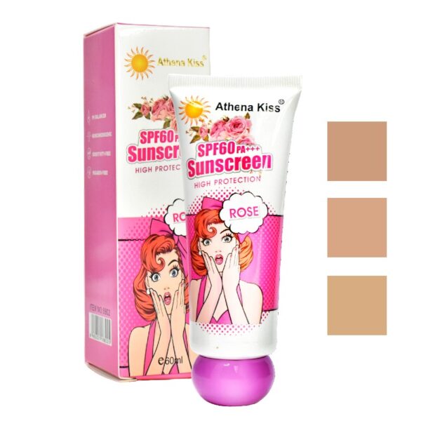 Base Con Protector Solar Athena Kiss 60+ Con Extracto De Fresa Tonos Surtidos