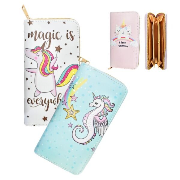 Billeteras Con Estampado De Unicornio