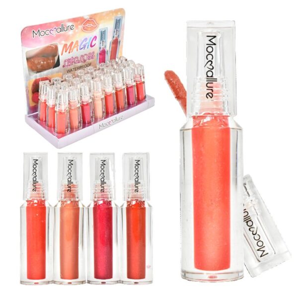 Labial Liquido Magico Mocallure Tapa Transparente Tonos Surtidos