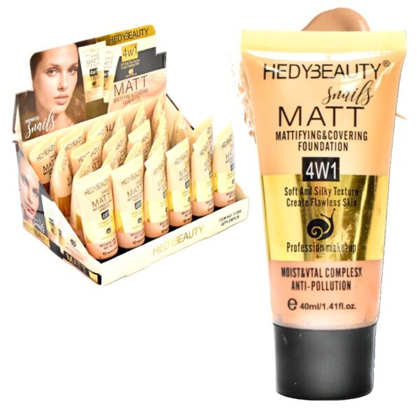 Base Matte Hedybeauty 4W1 De 40Ml