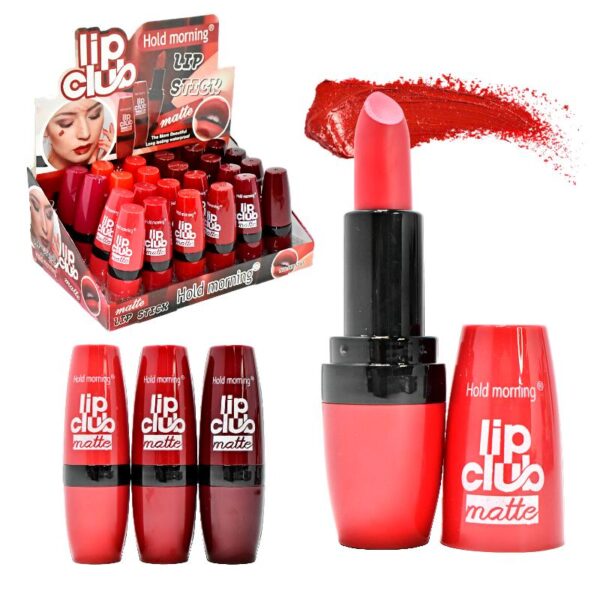 Labial Hold Morning Matte Con Linea Negra En Medio Contra El Agua