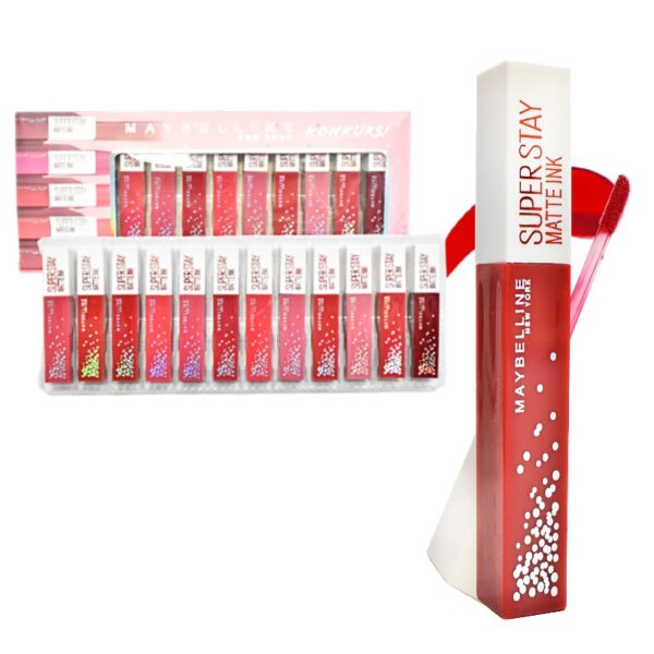 Set De 12 Labiales Liquidos Matte Maybelline New York