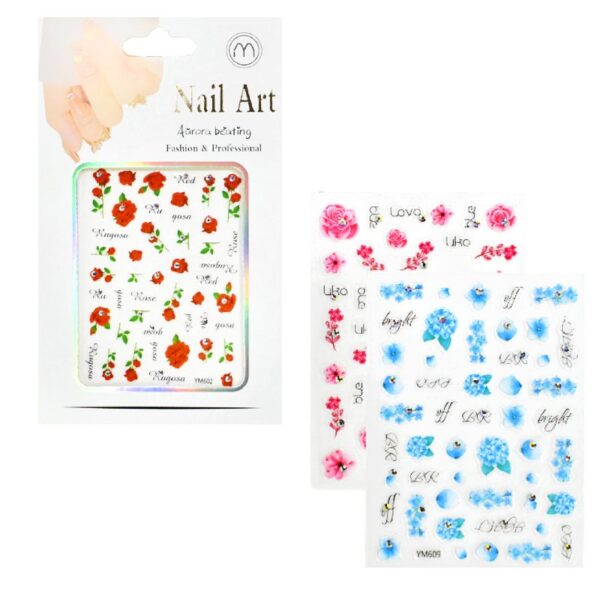 Sticker De Uñas Con Piedra Diseños Surtidos