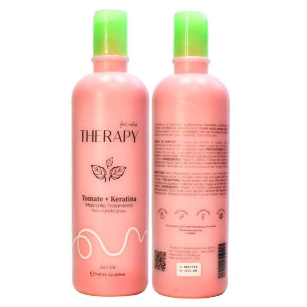 Tratamiento Therapy Con Extracto De Tomate Y Keratina Para Cabello Graso