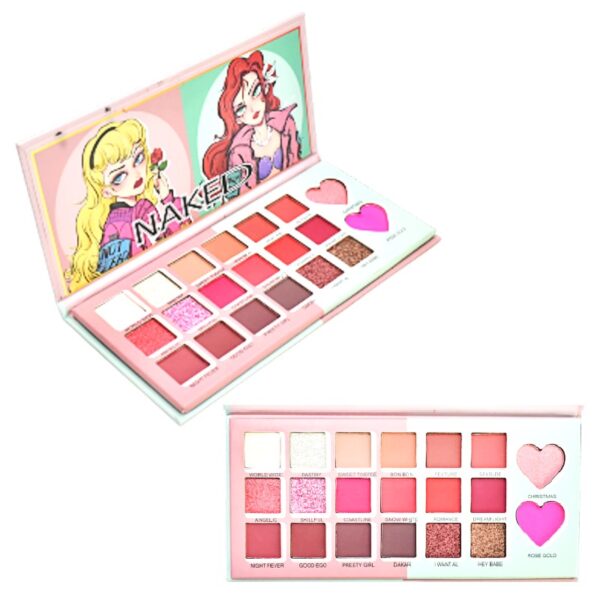 Sombra De 20 Colores Naked Estampado De 2 Chicas