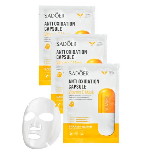 Mascarilla Facial Capsula Anti Oxidacion De Vitamina C Sadoer 25G