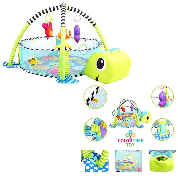 Gymansio Y Piscina De Pelotas De Tortuga Para Bebes