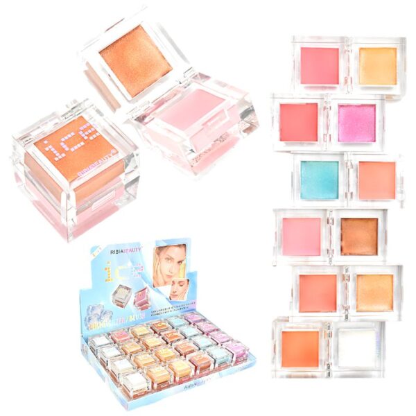 Cubo Ice De Iluminador Y Rubor Ribiabeauty