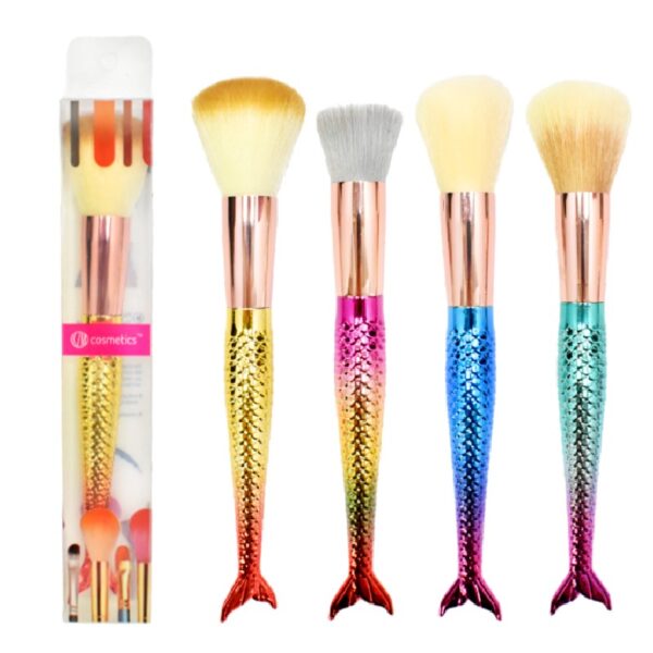 Brocha Para Rostro Con Mango Estilo Cola De Sirena