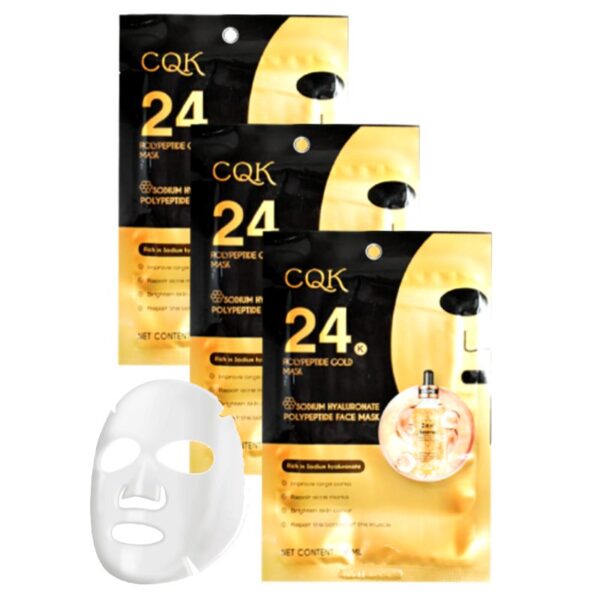Mascarilla Facial 24K Polipetida De Oro Empaque Negro Y Dorado