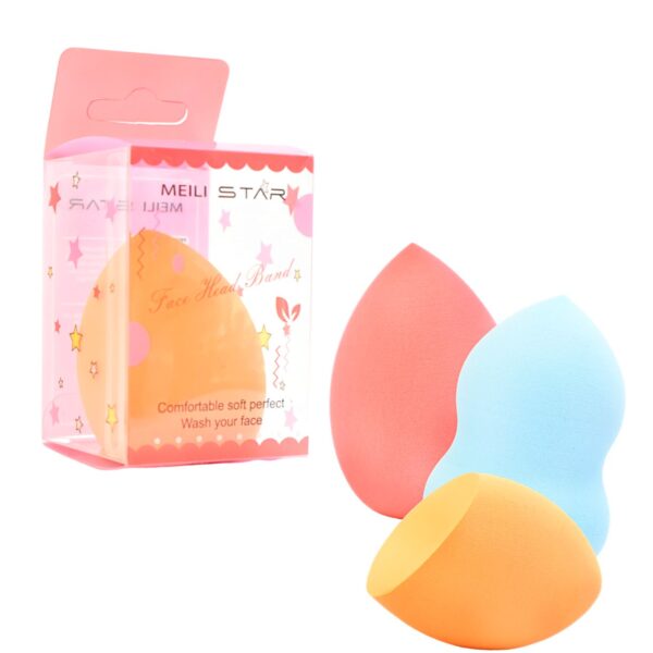 Esponja Aplicadora De Maquillaje Meili Star Colores Y Formas Surtidas