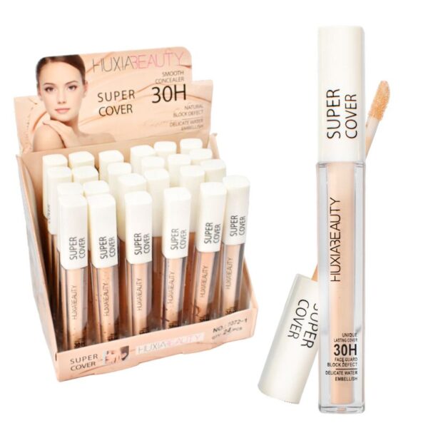 Corrector Liquido Super Cover Huxiabeauty Tapa  Blanca 30H